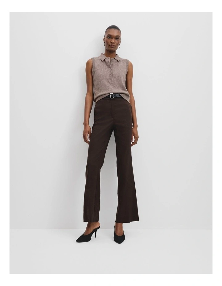 Collared Knit Vest in Dove image 3