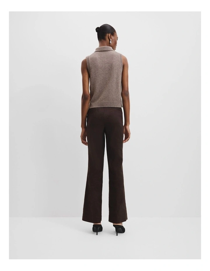 Collared Knit Vest in Dove image 4