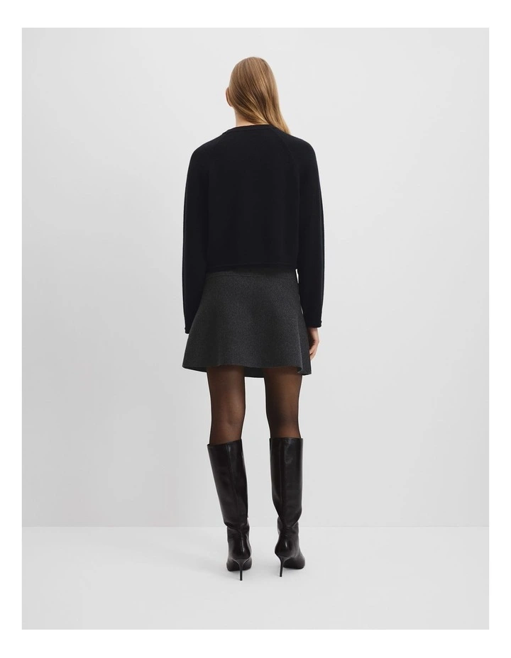 Cotton Cashmere Knit in Black image 4
