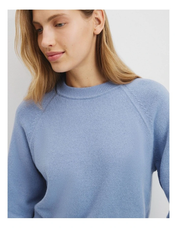 Cotton Cashmere Knit in Steel Blue image 2