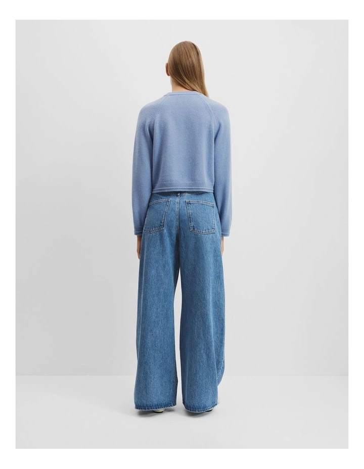 Cotton Cashmere Knit in Steel Blue image 4