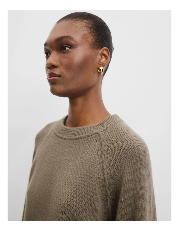 Cotton Cashmere Knit in Dove image 2