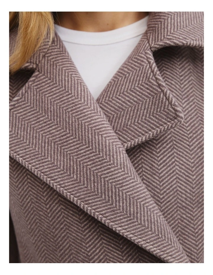 Herringbone Peacoat in Dove image 2