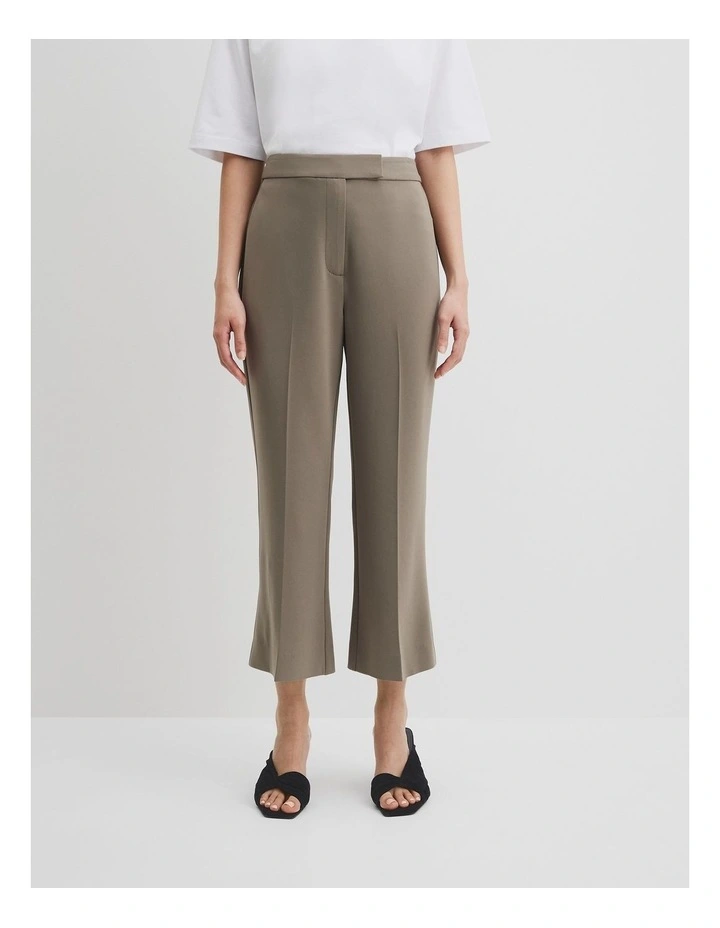 Crop Flare Pant in Dove image 2