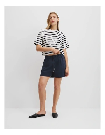 Cotton Short in Navy