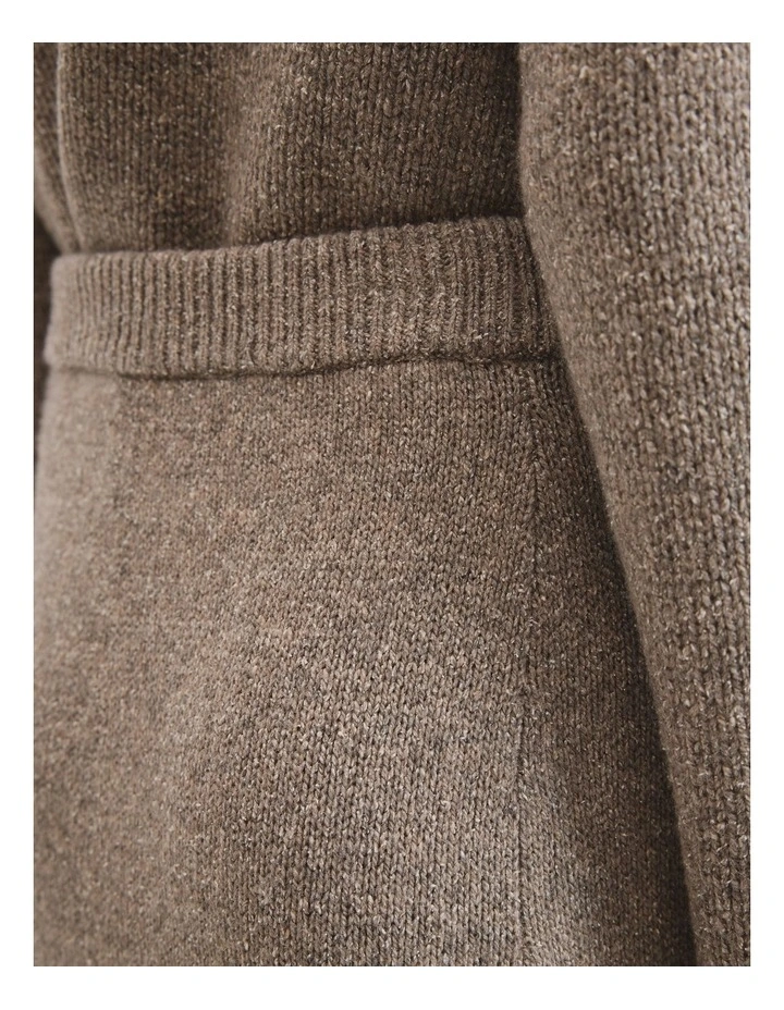Melange Knit Midi Skirt in Dove image 3