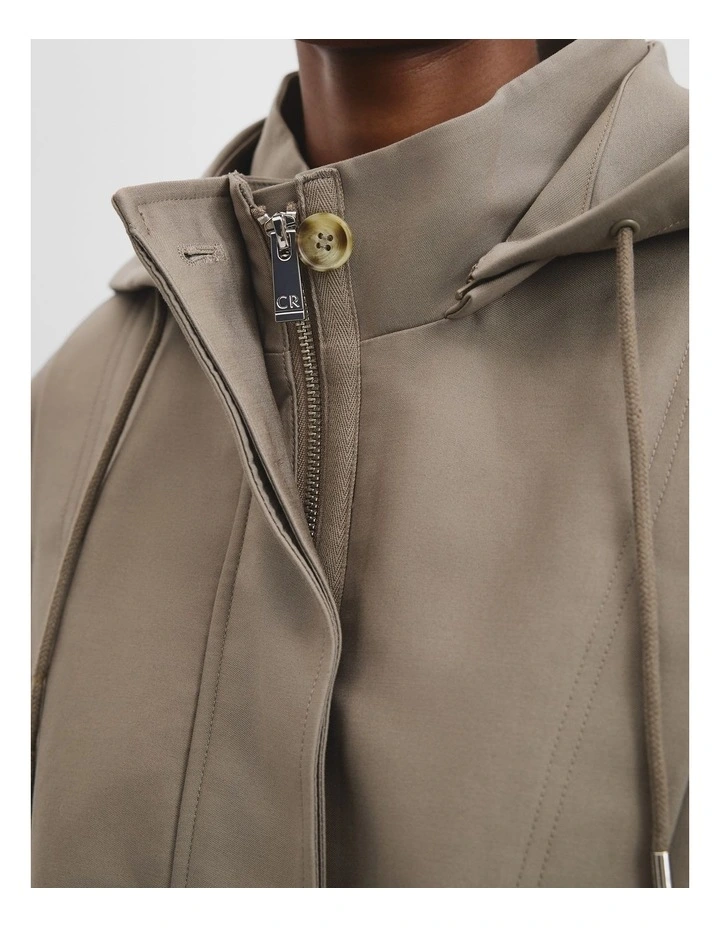 Cinched Parka in Dove image 2