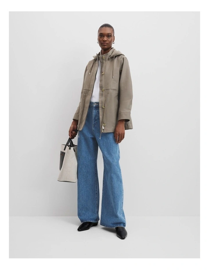 Cinched Parka in Dove image 3