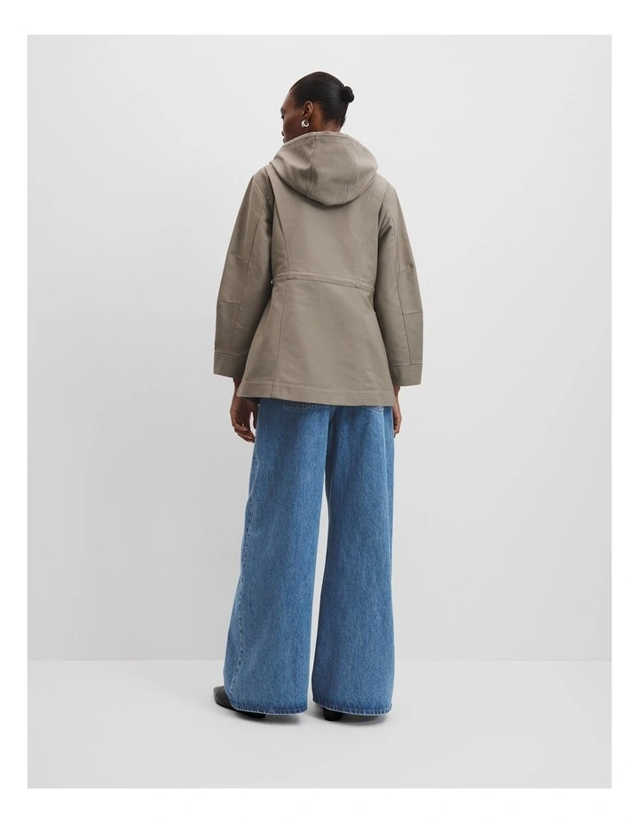 Cinched Parka in Dove image 4