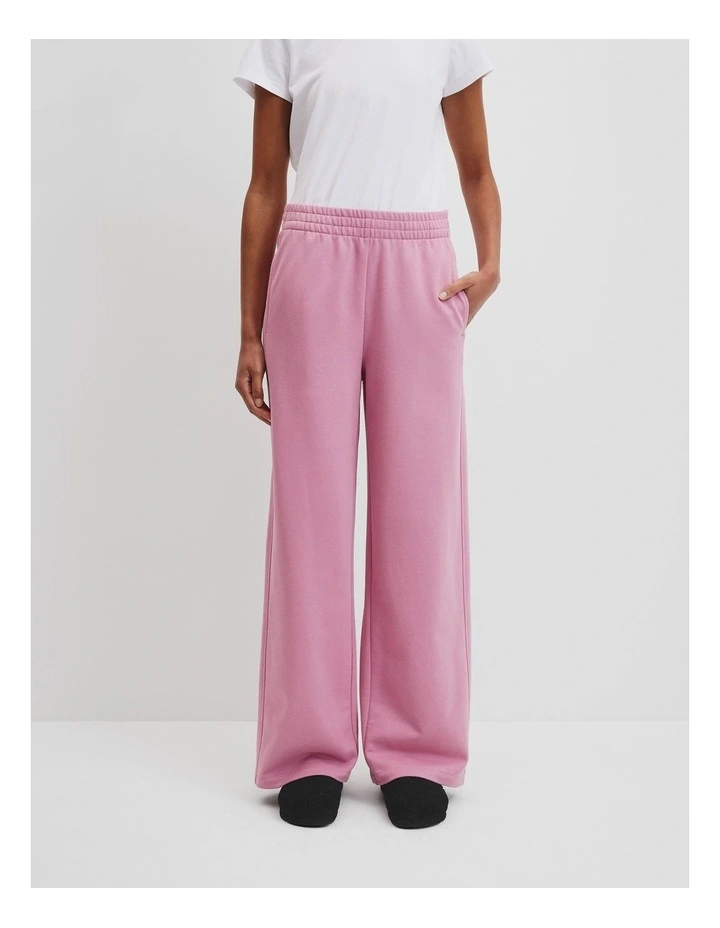 Towards Circularity Track Pant in Dusty Rose image 2