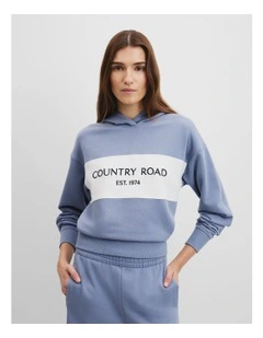 Towards Circularity Hooded Sweat Top in Steel Blue