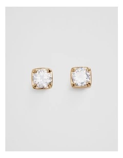 Crystal Stud Earring in Gold