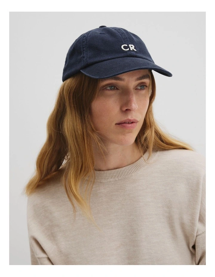 Monogram Cap in Navy image 2