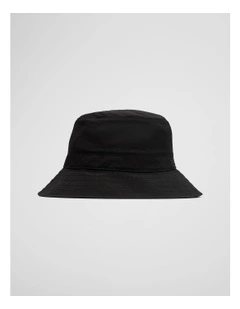 Branded Bucket Hat in Black