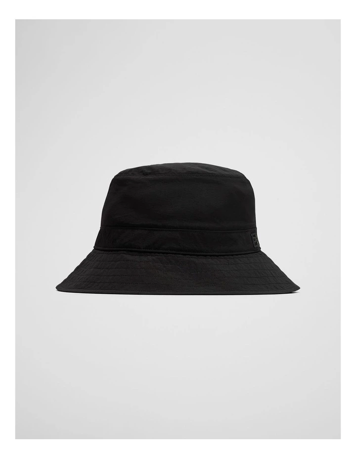 Branded Bucket Hat in Black image 1