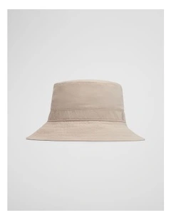 Branded Bucket Hat in Natural
