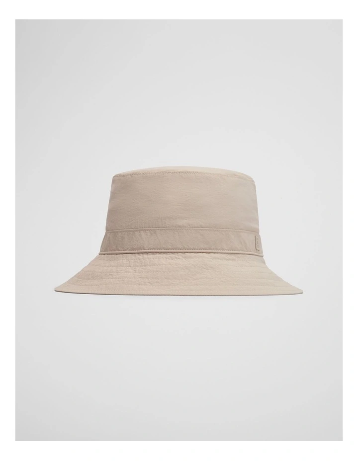 Branded Bucket Hat in Natural image 1