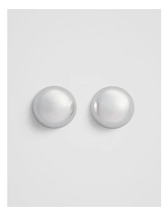 Pippa Large Stud Earrings in Silver