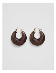 Marissa Hoop Earring in Cocoa