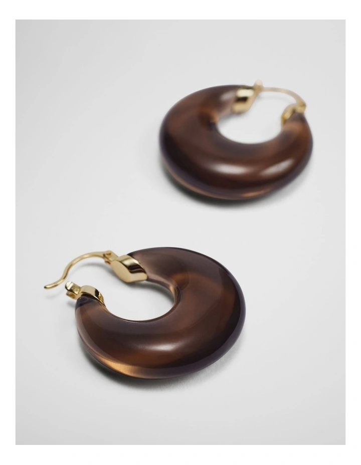 Marissa Hoop Earring in Cocoa image 3
