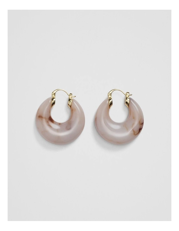 Marissa Hoop Earring in Neutral image 1