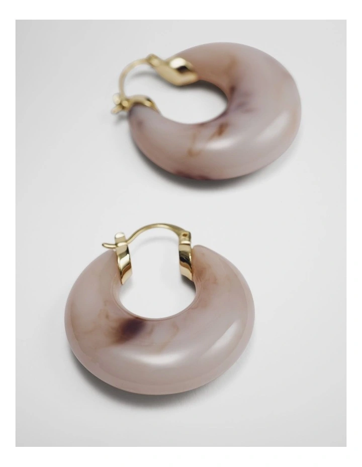 Marissa Hoop Earring in Neutral image 3