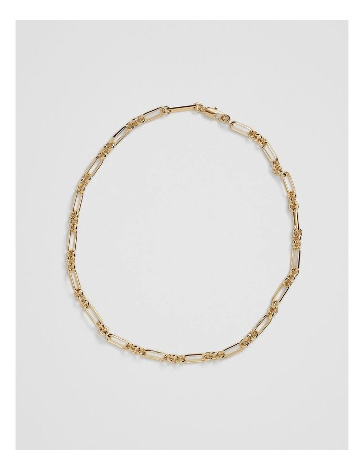 Paper Chain Necklace in Gold image 1