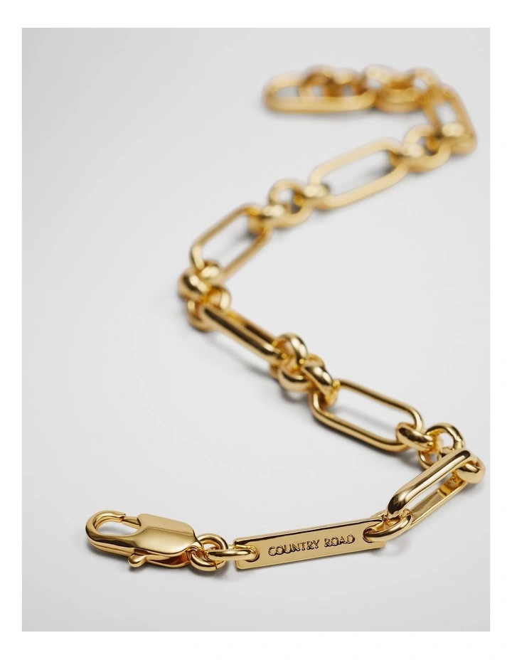 Paper Chain Bracelet in Gold image 3