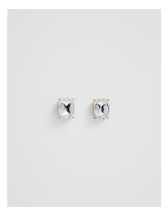 Crystal Stud Earring in Gold
