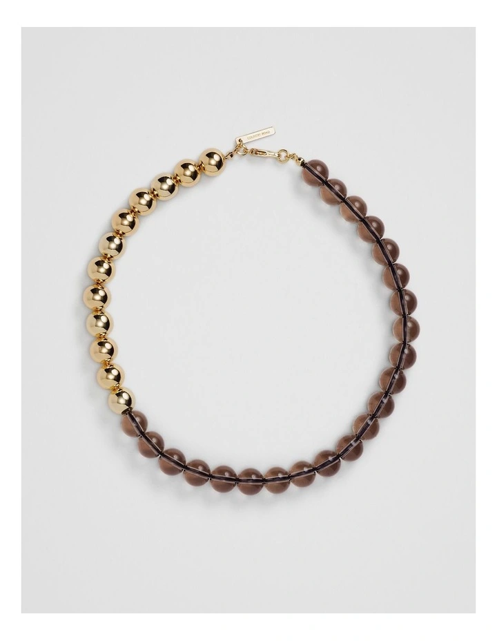 Pippa Beaded Necklace in Cocoa image 1