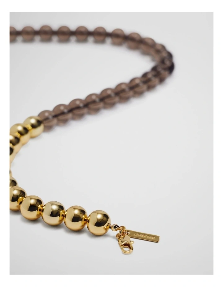 Pippa Beaded Necklace in Cocoa image 3