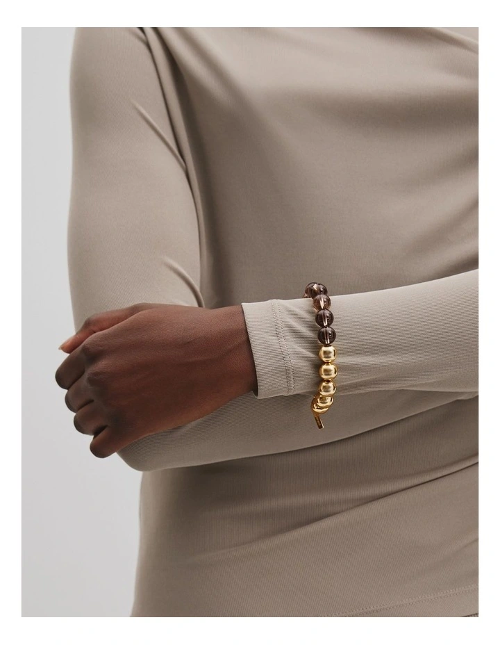 Pippa Beaded Bracelet in Cocoa image 2