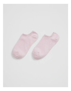 Australian Cotton Blend Sneaker Sock in Ballet Pink