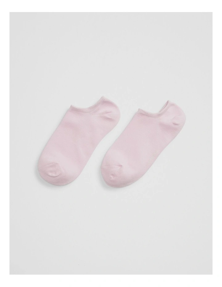 Australian Cotton Blend Sneaker Sock in Ballet Pink image 1