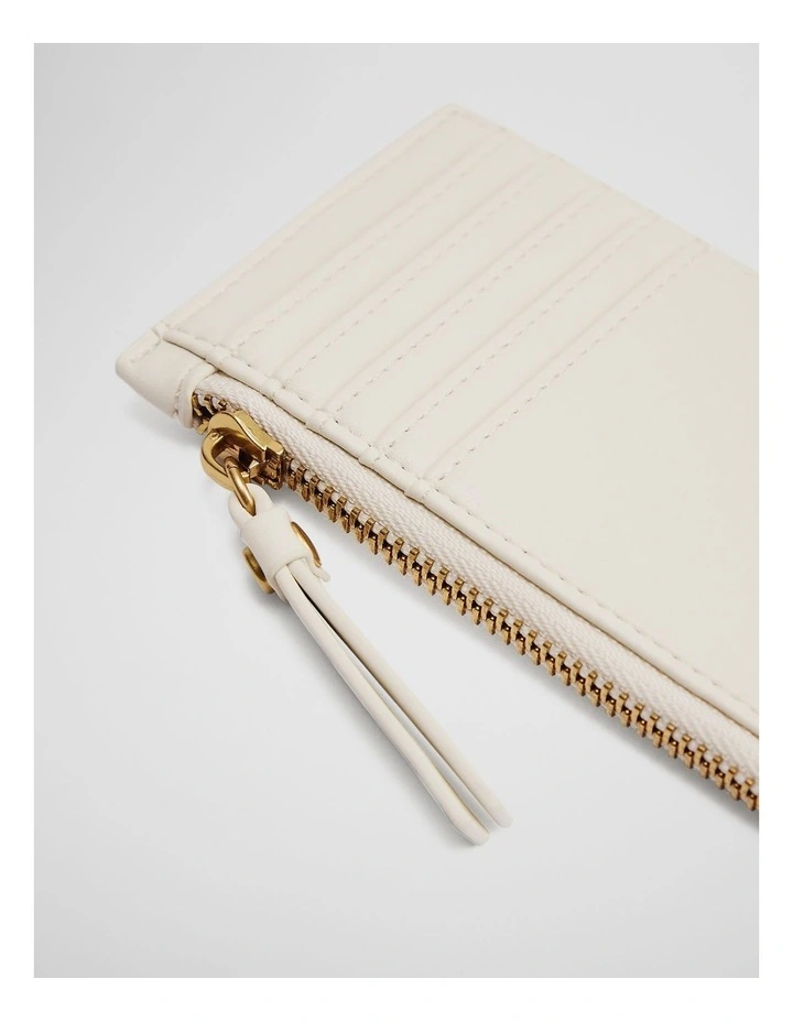 Studded Credit Card Purse in Oyster image 2