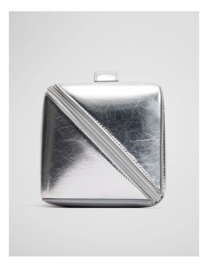 Large Convertible Cosmetic Case in Silver image 3