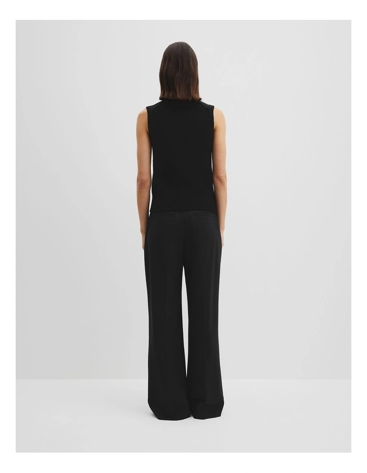 Cotton Wool Knit Tank in Black image 4