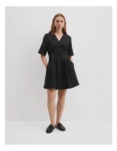 Fit And Flare Mini Dress in Black