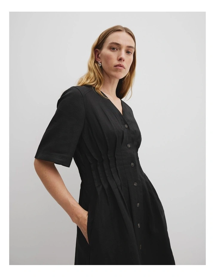 Fit And Flare Mini Dress in Black image 2