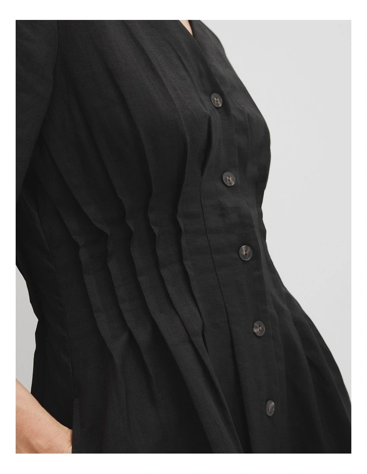 Fit And Flare Mini Dress in Black image 3