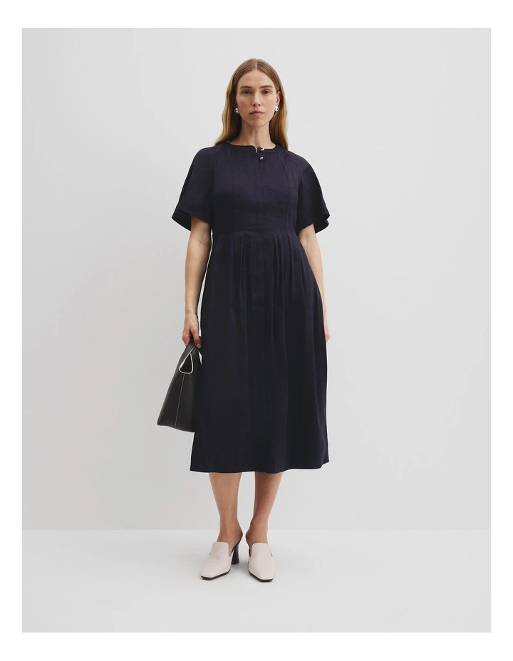 Tuck Detail Shirt Dress in Twilight image 1