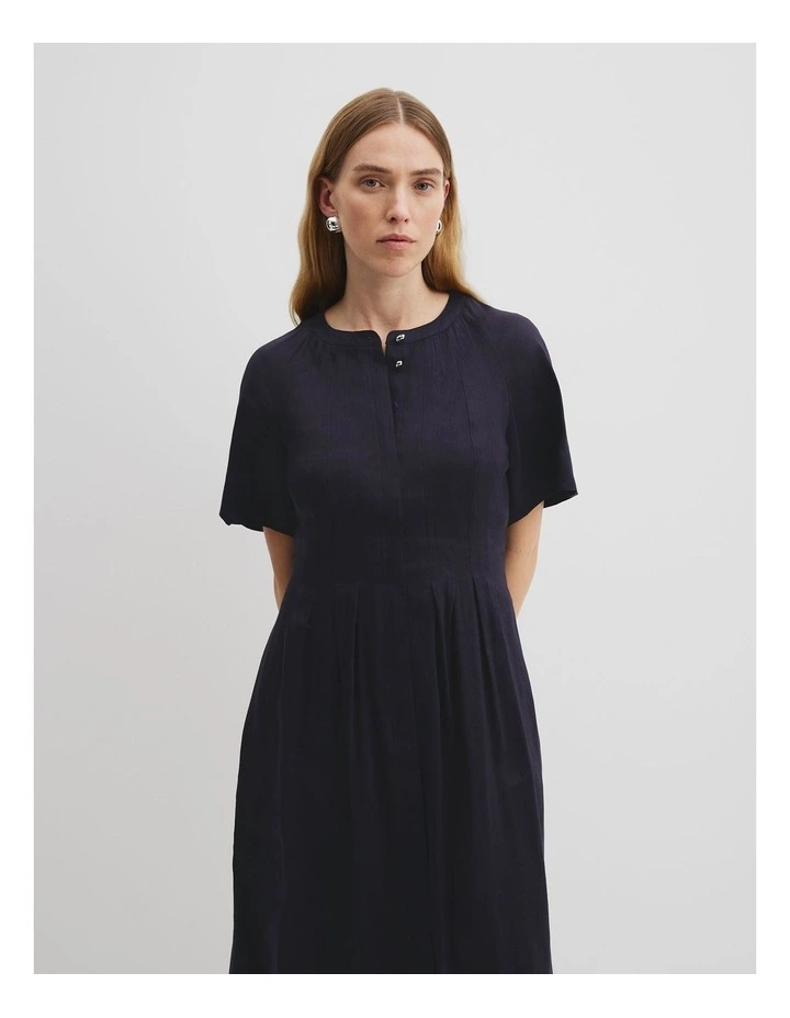 Tuck Detail Shirt Dress in Twilight image 3