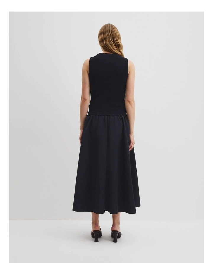 Mix Media Knit Dress in Twilight image 4
