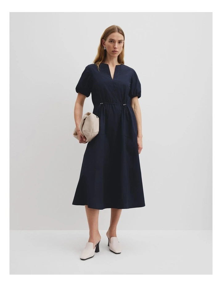 Drawcord Midi Dress in Twilight image 1