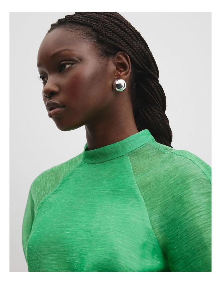 Soft Mini Dress in Jade image 3