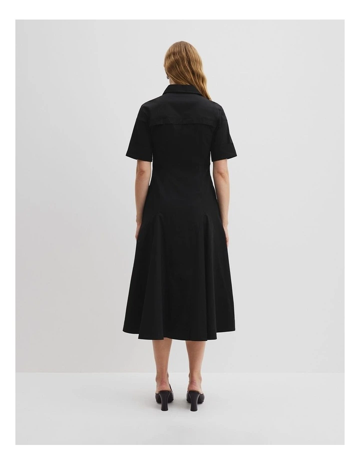 Australian Cotton Lady Like Shirt Dress in Black image 4