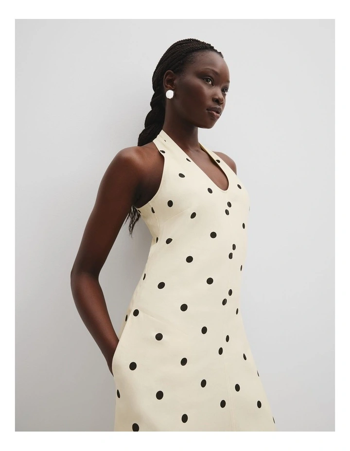 Print Spot Midi Dress in Light Spot image 2