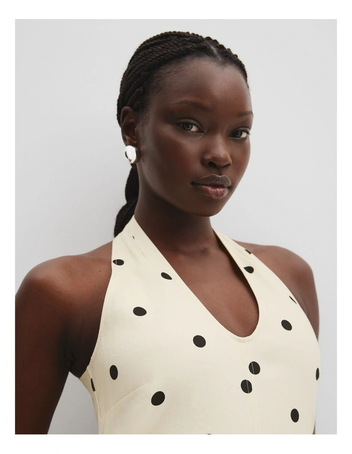 Print Spot Midi Dress in Light Spot image 3