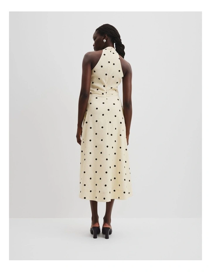 Print Spot Midi Dress in Light Spot image 4