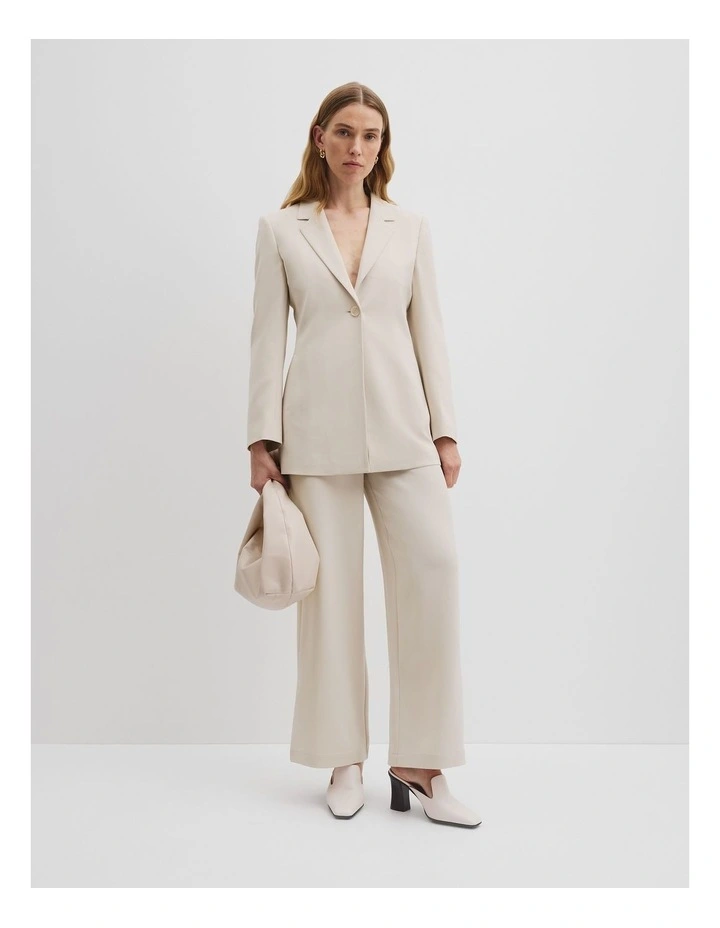 Slim Blazer in Oyster image 3